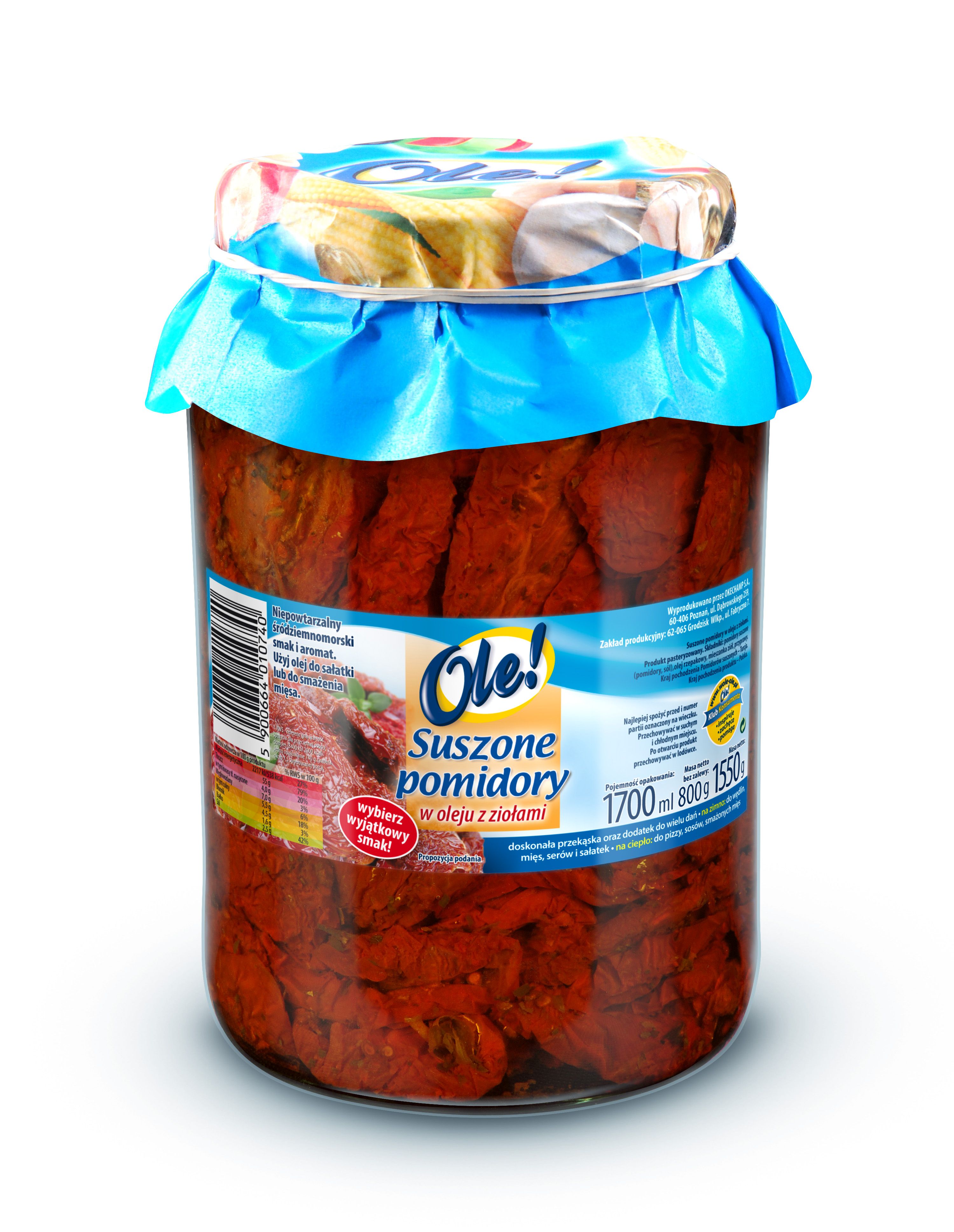 Suszone pomidory OLE! 1700 ml - packshot